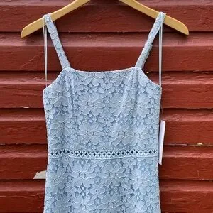 navy lace top dress Dark Navy A Line Lace Top Illusion 3/4 Sleeves Mother Of The Bride Dress main image 1